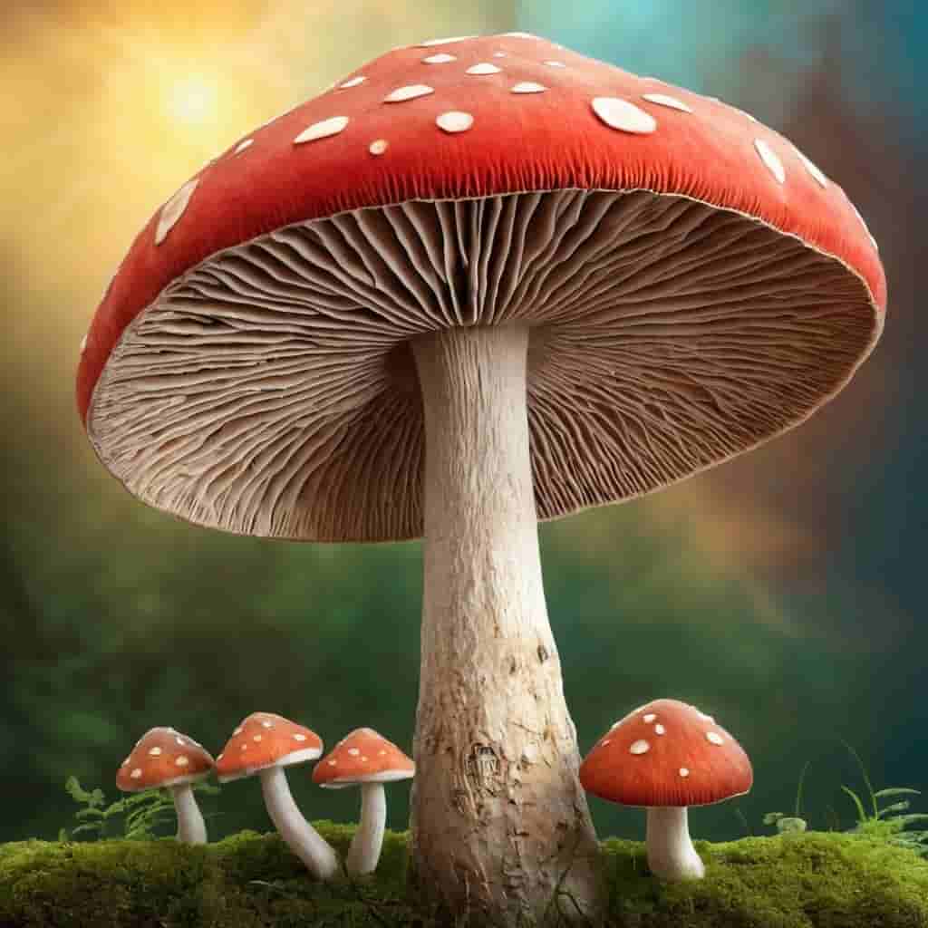 mushroom in the sun